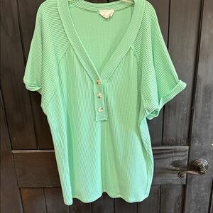 Andree Light Green Button-Down Women's Shirt